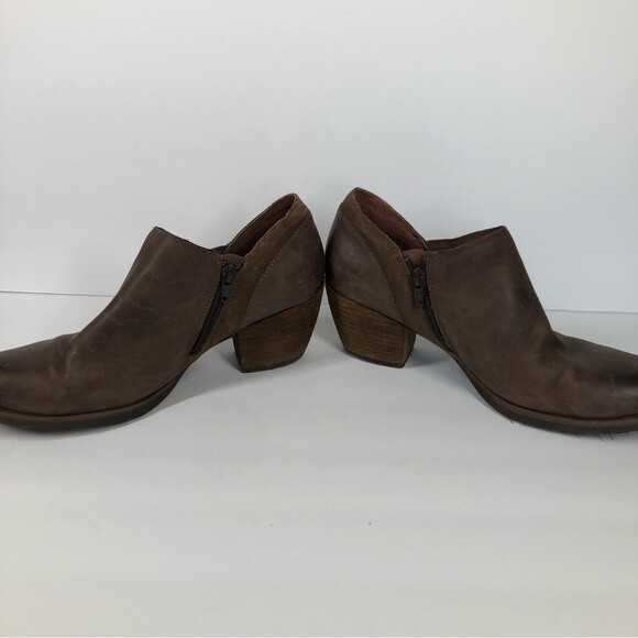 Korks by Kork-Ease Raynor Leather Ankle Booties Brown Zippers 10 Q43106 - Picture 4 of 10